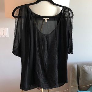 Joie silk and lace top
